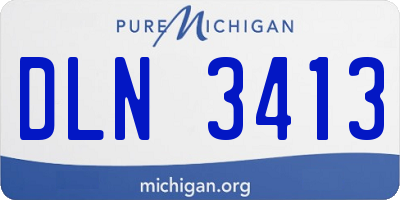 MI license plate DLN3413