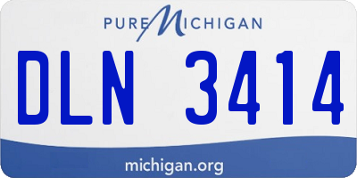 MI license plate DLN3414