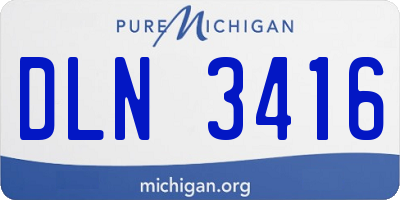 MI license plate DLN3416