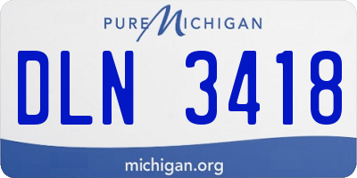 MI license plate DLN3418