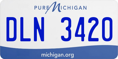 MI license plate DLN3420