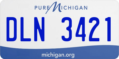 MI license plate DLN3421