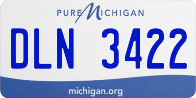 MI license plate DLN3422