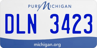 MI license plate DLN3423