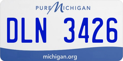MI license plate DLN3426