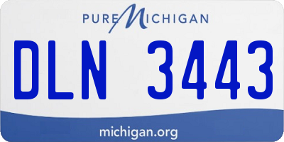 MI license plate DLN3443