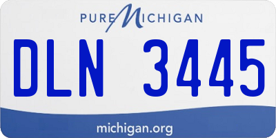 MI license plate DLN3445