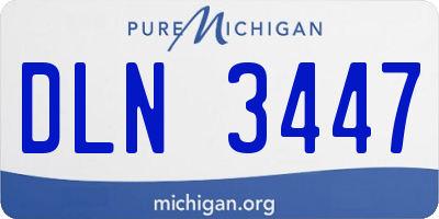 MI license plate DLN3447