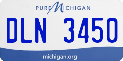 MI license plate DLN3450