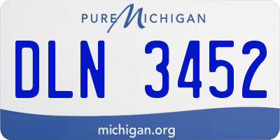 MI license plate DLN3452