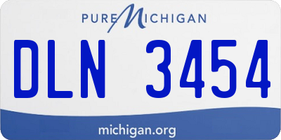 MI license plate DLN3454