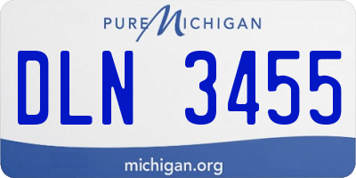 MI license plate DLN3455
