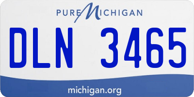 MI license plate DLN3465