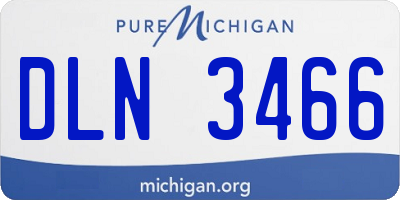 MI license plate DLN3466