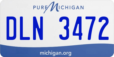 MI license plate DLN3472