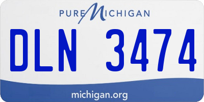MI license plate DLN3474