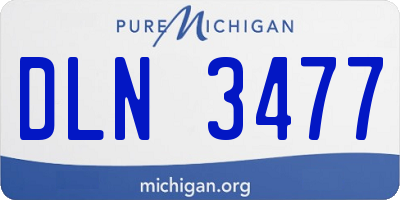 MI license plate DLN3477