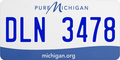 MI license plate DLN3478