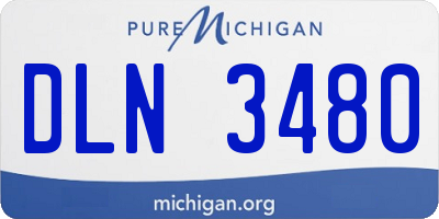 MI license plate DLN3480