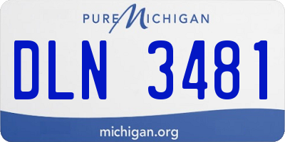 MI license plate DLN3481
