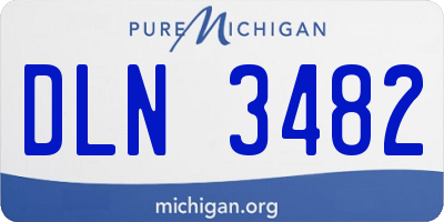 MI license plate DLN3482