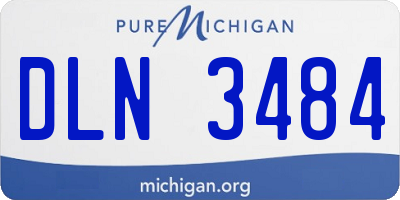 MI license plate DLN3484