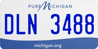 MI license plate DLN3488