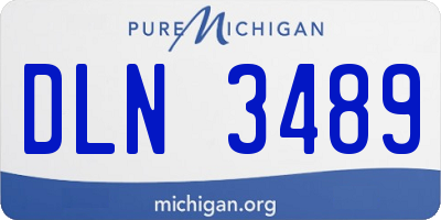 MI license plate DLN3489