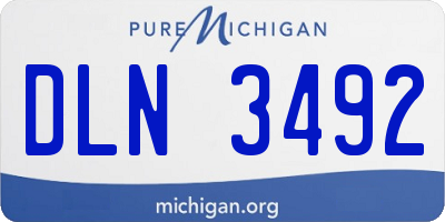 MI license plate DLN3492