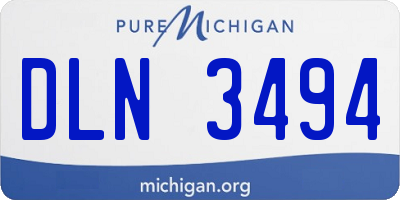 MI license plate DLN3494