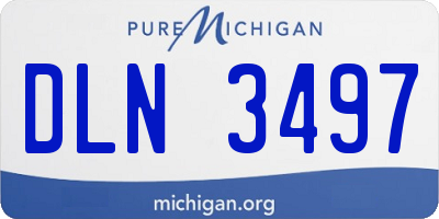 MI license plate DLN3497