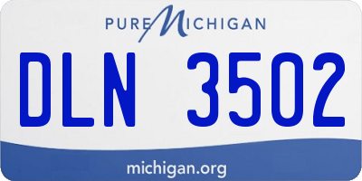 MI license plate DLN3502