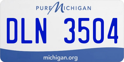 MI license plate DLN3504