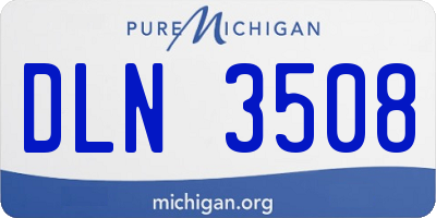 MI license plate DLN3508