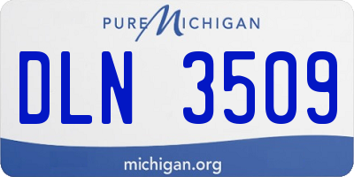 MI license plate DLN3509