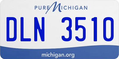 MI license plate DLN3510