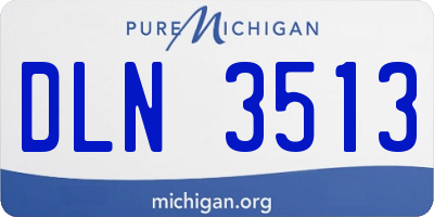 MI license plate DLN3513