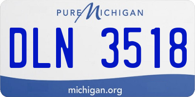 MI license plate DLN3518