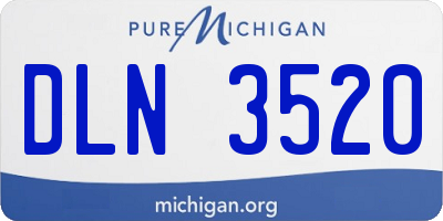 MI license plate DLN3520