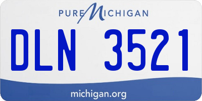 MI license plate DLN3521