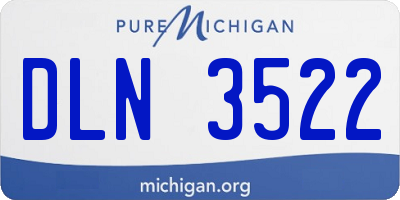 MI license plate DLN3522
