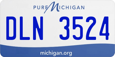 MI license plate DLN3524