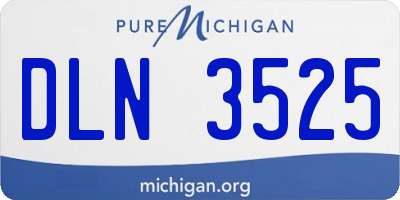 MI license plate DLN3525