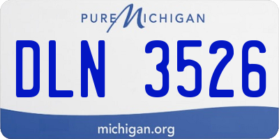 MI license plate DLN3526