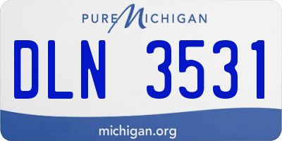 MI license plate DLN3531