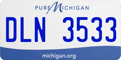 MI license plate DLN3533