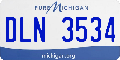 MI license plate DLN3534