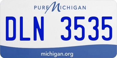 MI license plate DLN3535