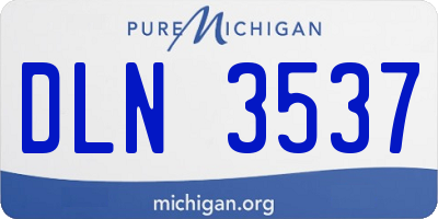 MI license plate DLN3537