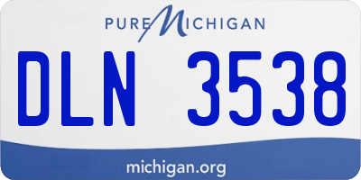 MI license plate DLN3538